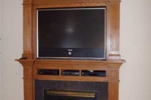 TV in Fireplace Mantle